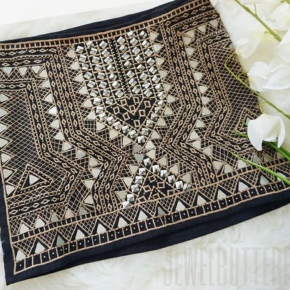 BoHo Beaded Mini Skirt